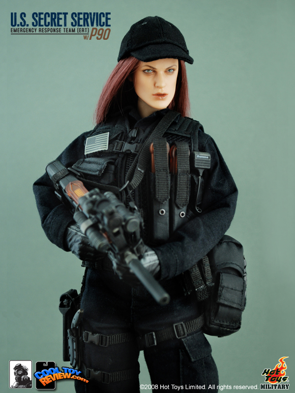 Hot Toys Military M/SF/081036 U.S. SECRET SERVICE  EMERGENCY RESPONSE TEAM (ERT) WITH P90