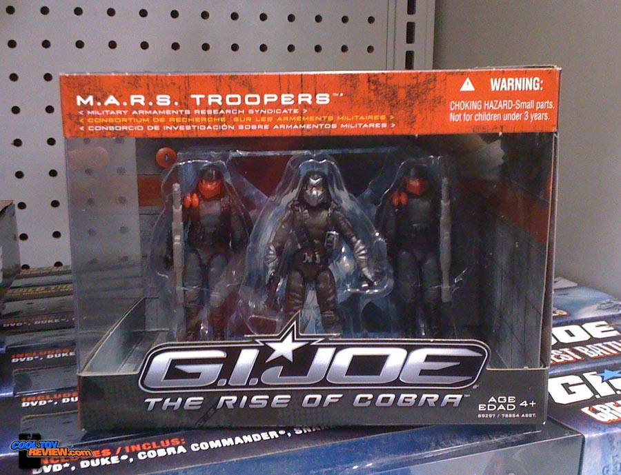 Canadian Packaging Of G.I. Joe Rise Of Cobra M.A.R.S. three pack from Hasbro