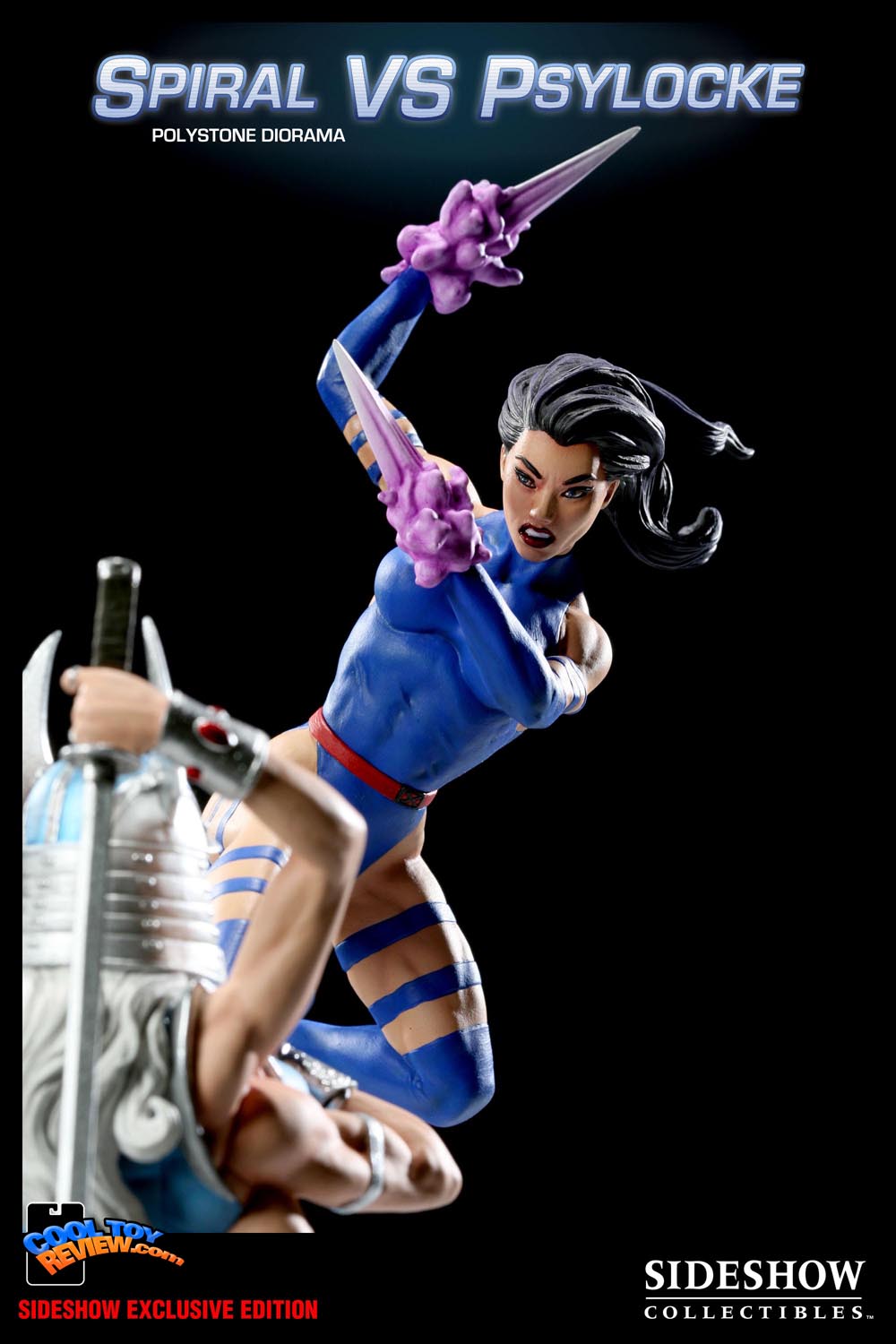 Spiral Vs Psylocke Polystone Diorama fromthe Marvel Comics line by Sideshow Collectibles