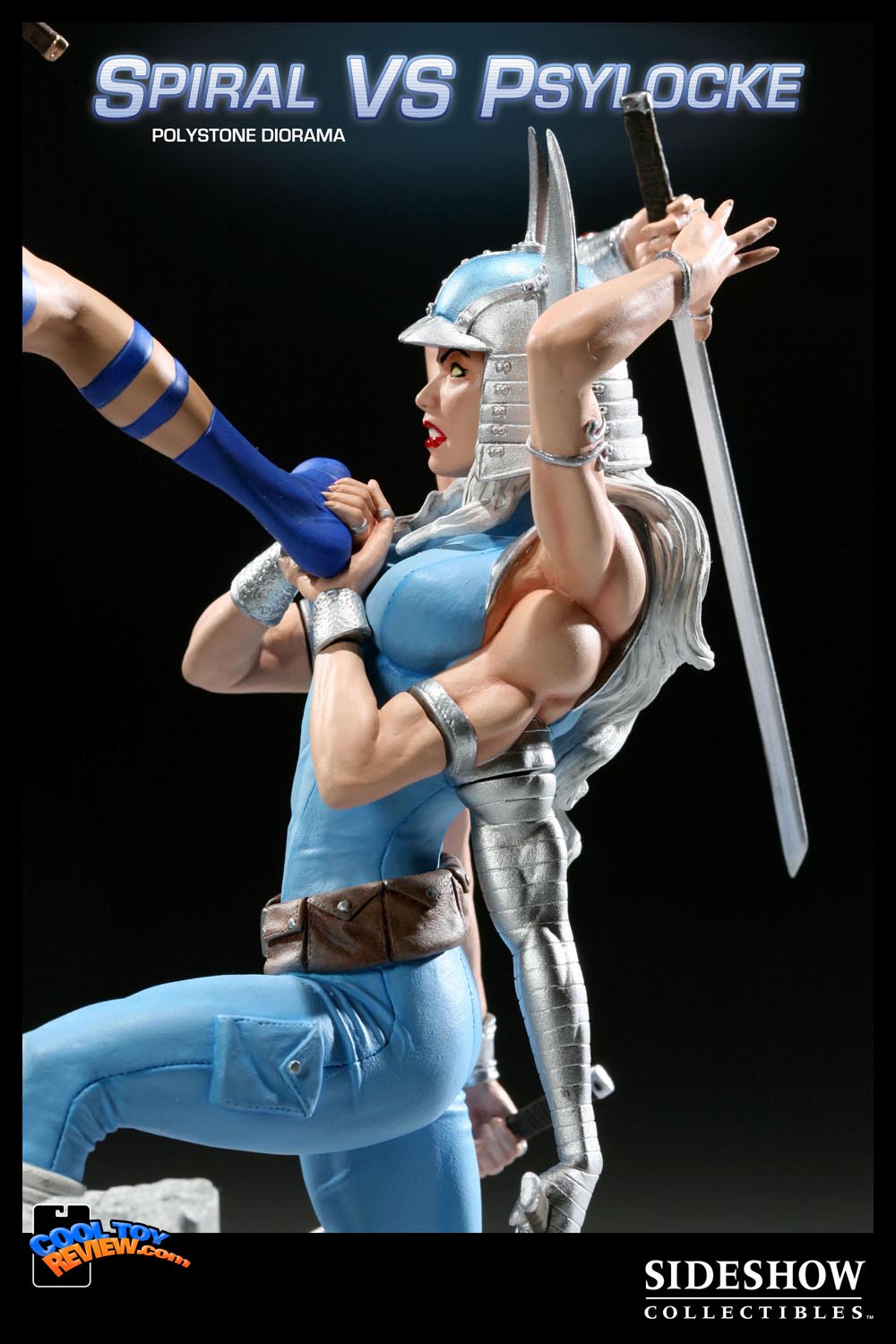 Spiral Vs Psylocke Polystone Diorama fromthe Marvel Comics line by Sideshow Collectibles