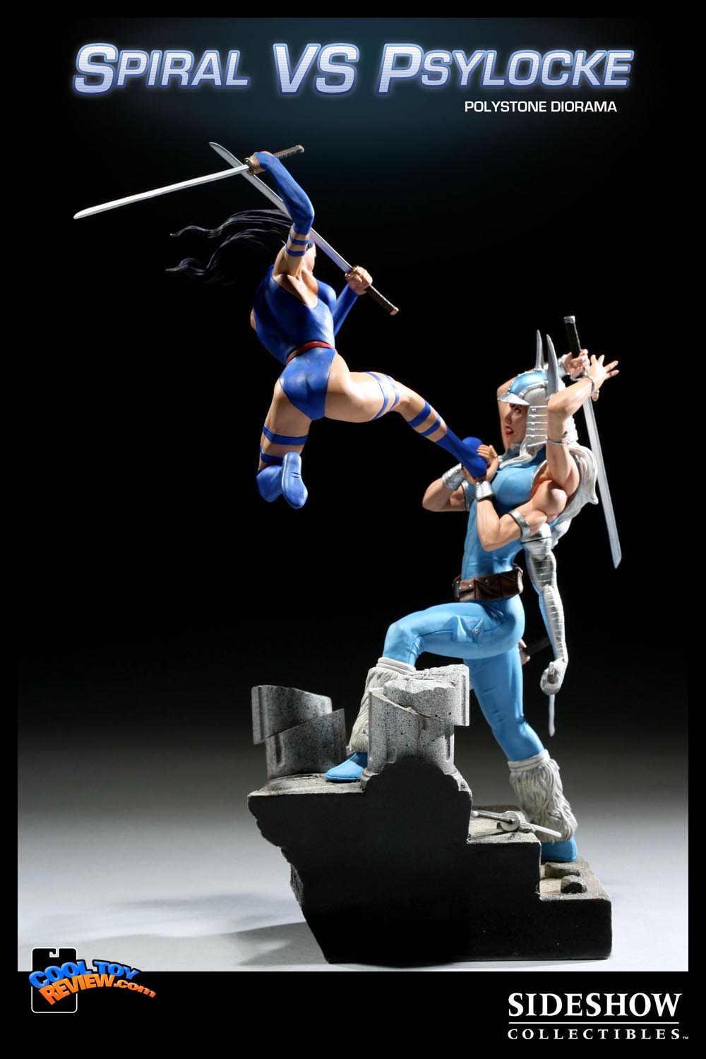 Spiral Vs Psylocke Polystone Diorama fromthe Marvel Comics line by Sideshow Collectibles