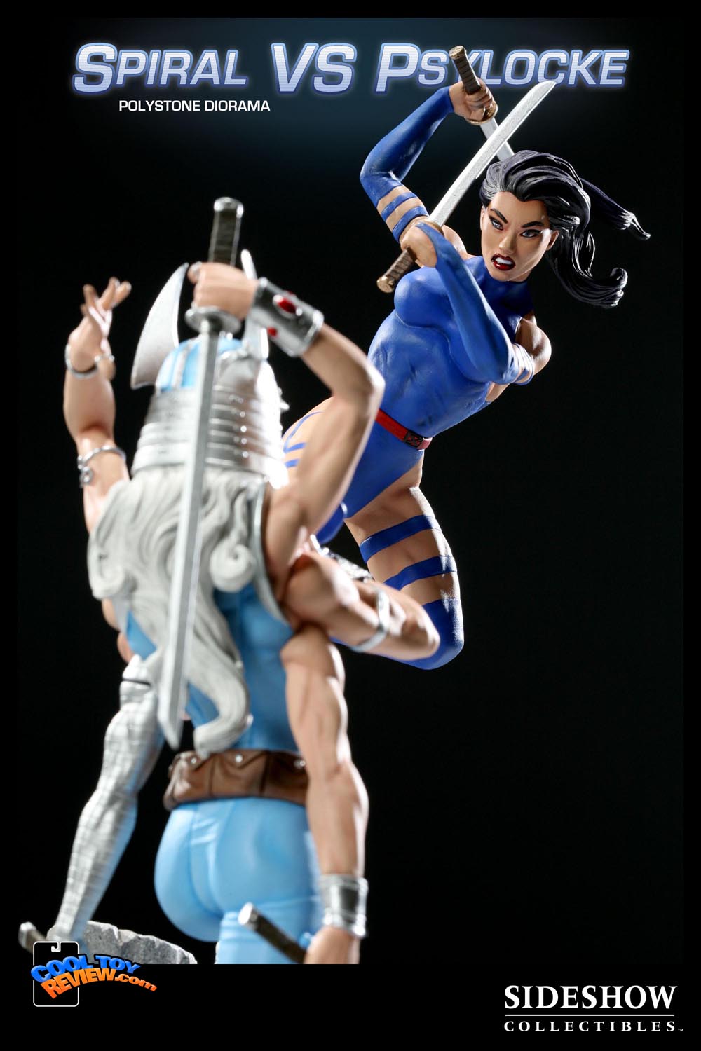 Spiral Vs Psylocke Polystone Diorama fromthe Marvel Comics line by Sideshow Collectibles