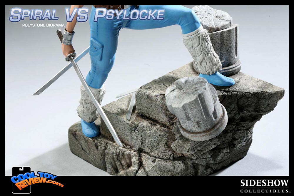 Spiral Vs Psylocke Polystone Diorama fromthe Marvel Comics line by Sideshow Collectibles