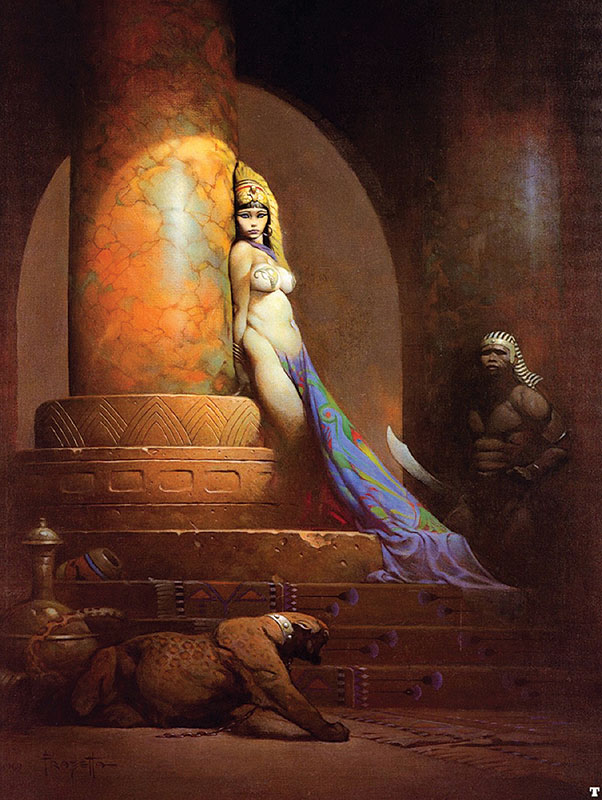  FRAZETTA EGYPTIAN QUEEN STATUE 