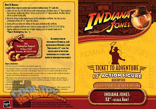 Indiana Jones Redemption Card: 12'' Ark of the Covenant