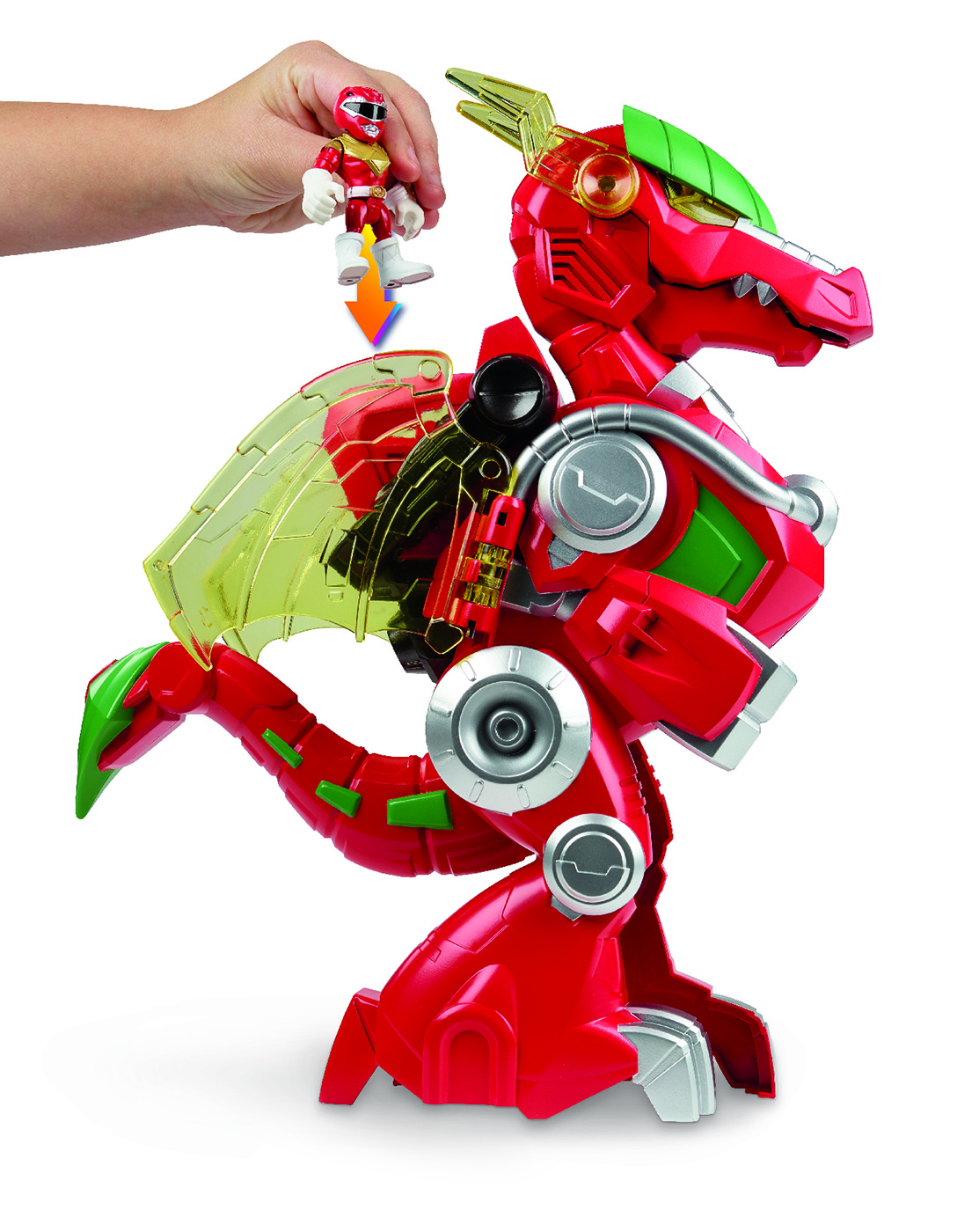 red ranger and dragon thunderzord