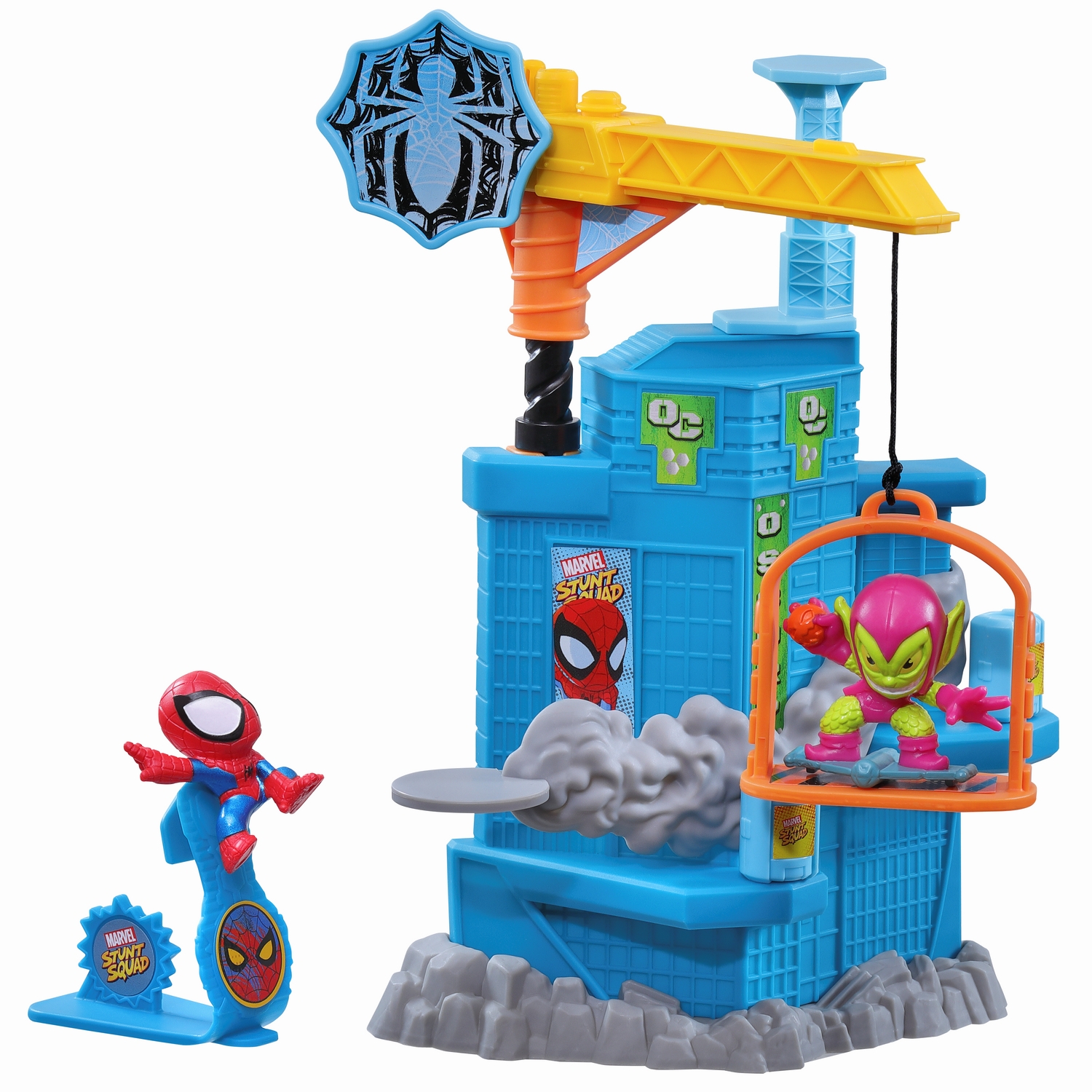 MARVEL STUNT SQUAD SMASHIN’ HEROES SPIDER-MAN VS. GREEN GOBLIN PLAYSET 2.jpg